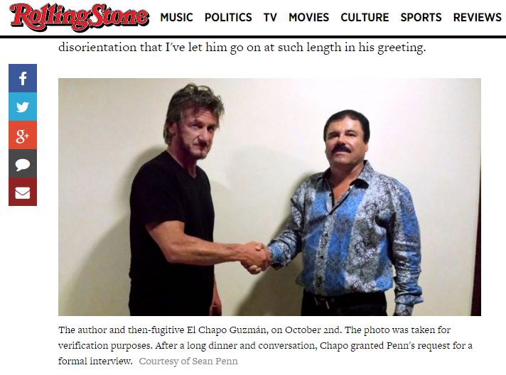 El Chapo and Sean Penn meet